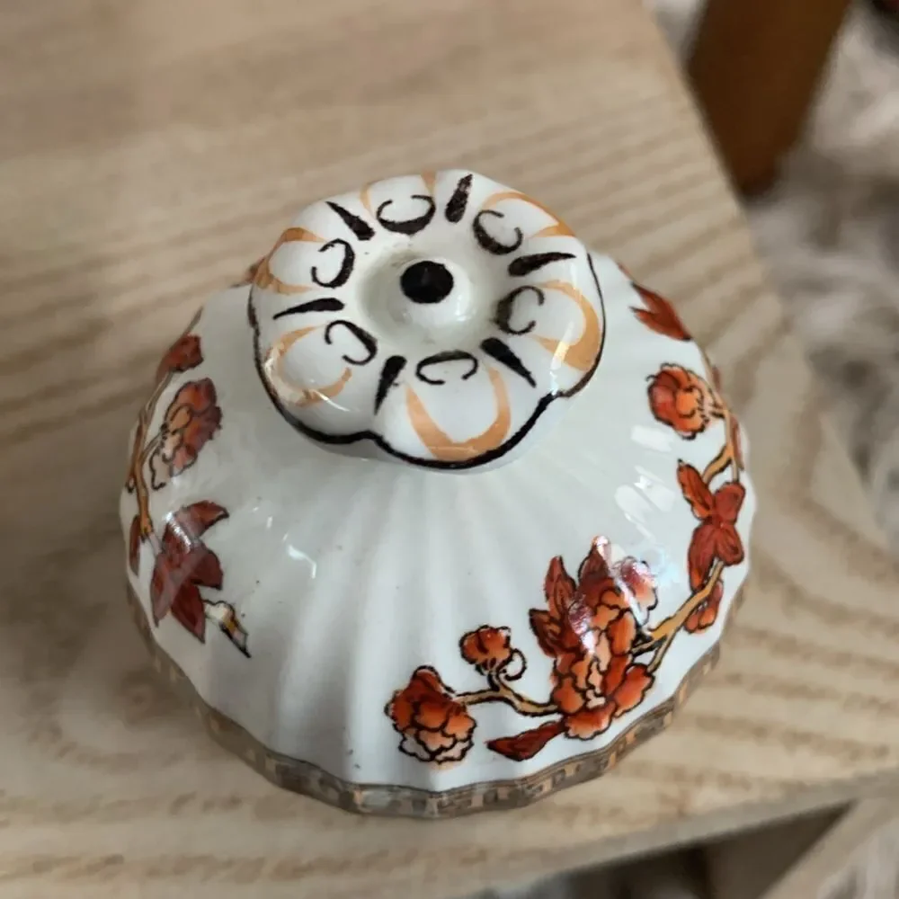 As Is Damaged Copeland Spode Indian Tree Small Pitcher Orange Floral Scallop - Picture 12 of 17